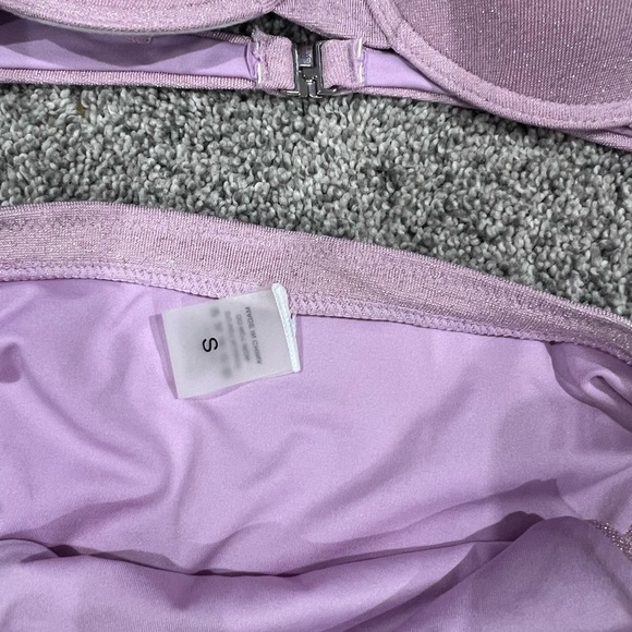 NWT! Sunday Brunch 2 Piece Bikini Shimmer Padded Underwired Pink Swimsuit Small - Picture 3 of 10